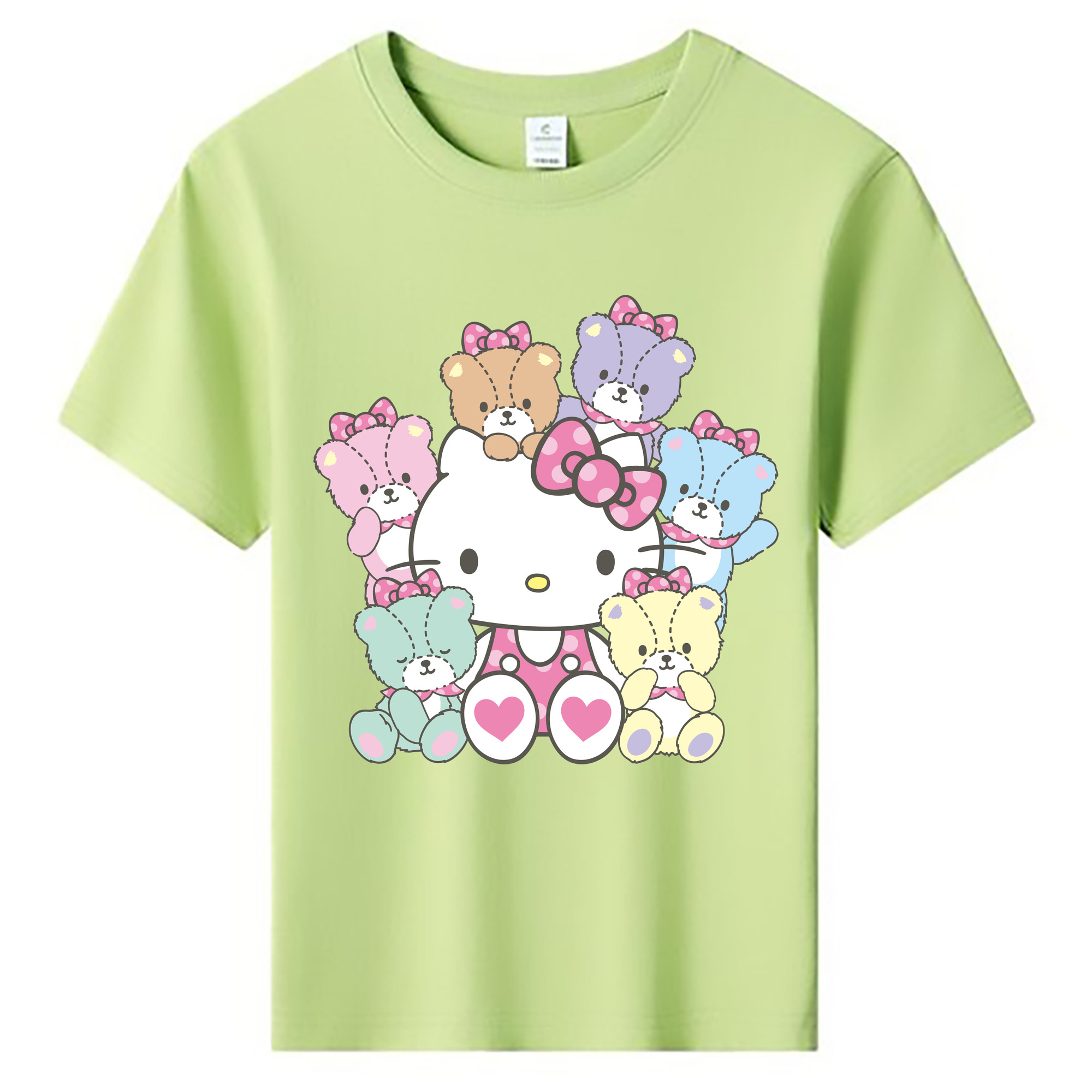 （画像用） Hello Kitty ハローキティ 綿100％キッズTシャツ（フロントプリント）
